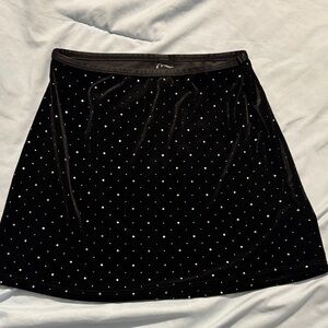 Kids Black Velvet Skirt